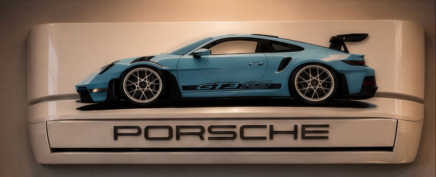 High Quality Porsche GT3 RS Car Sticker for AC, Porsche Split Ac Stickers, Air Conditioner Sticker, car Stickers Fit for All Models Self Adhesive Sticker