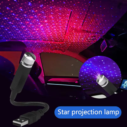 Interior Atmosphere LED Lamp Ambient USB Star Light Auto Roof Projector