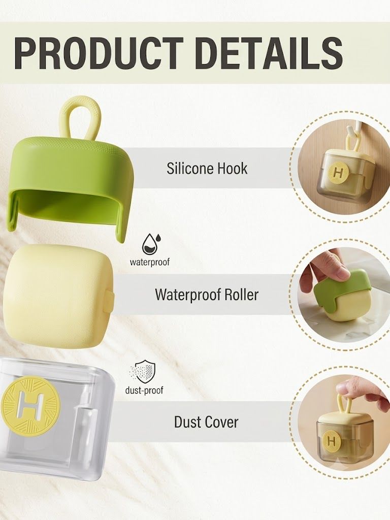 Mini Reusable Lint Roller for Clothes & Sofa | Portable Pet Hair Remover | Washable Dust & Crumbs Cleaner for Home, Car & Office