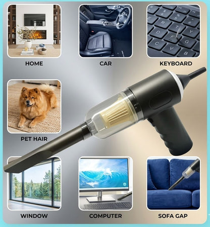 3 in 1 Mopping Vacuum Blower with Mini Dust Buster USB Portable Vacuum Cleaner Dry and Wet