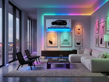 Black Porsche Car AC Sticker | Premium Luxury Car Design Split AC Wall Sticker for Home, Bedroom & Gaming Room