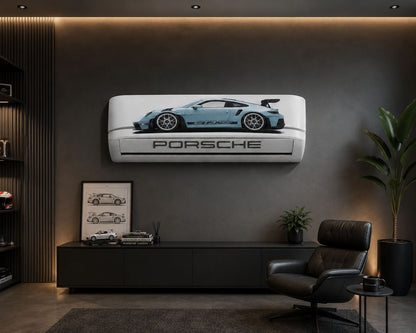 High Quality Porsche GT3 RS Car Sticker for AC, Porsche Split Ac Stickers, Air Conditioner Sticker, car Stickers Fit for All Models Self Adhesive Sticker